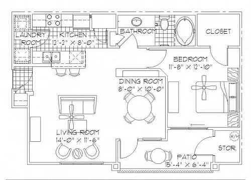 Floor plan Boulders (A2)