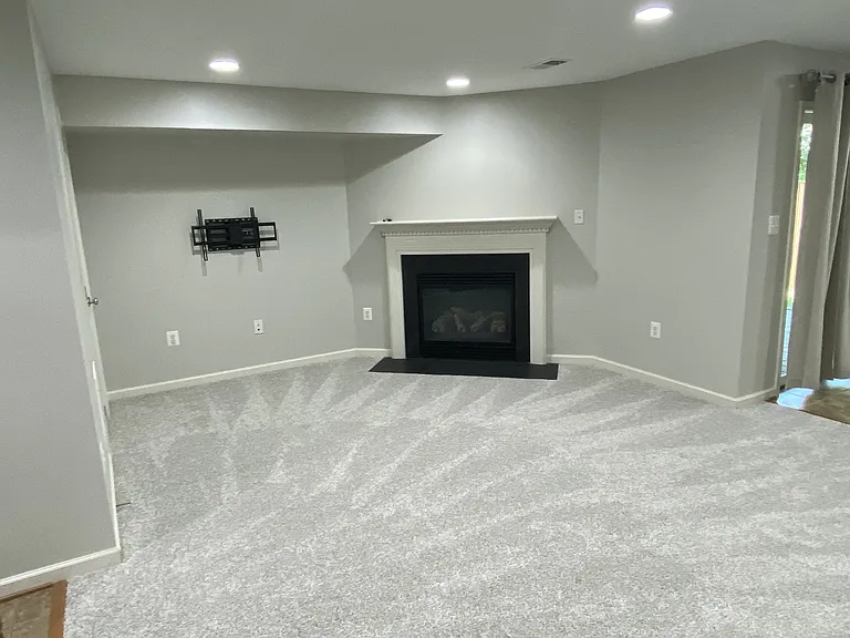 Basement gas fireplace