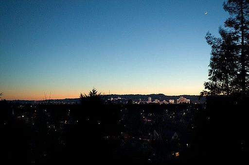 View of Portland and the West Hills
