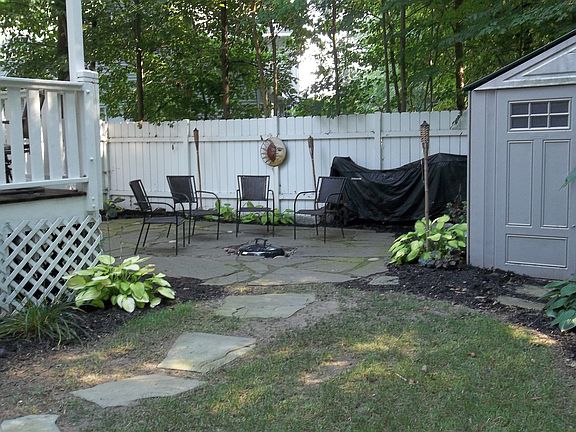 FIrepit area in the back yar