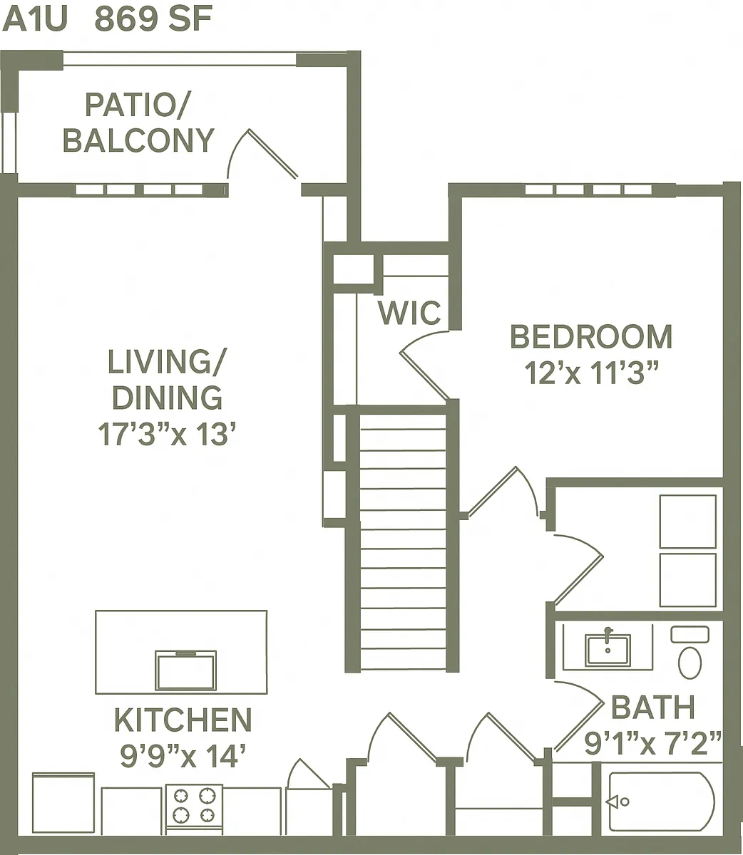 Floor plan A1U