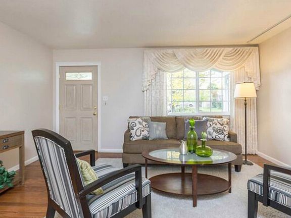 Formal Living Room with Custom Drapes