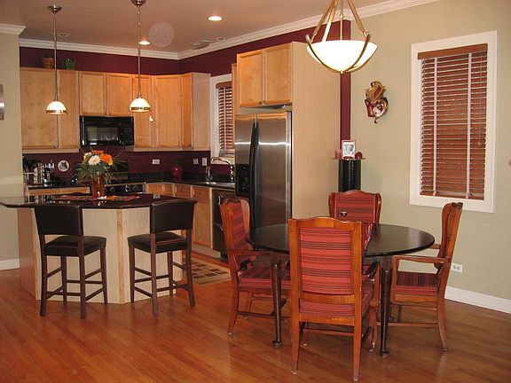 Open kitchen and  dining room 