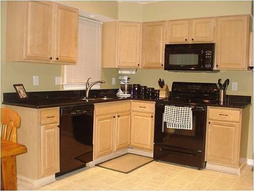 Granite tops, maple cabs