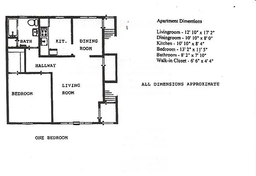Floor plan 1 Bedroom - 1st Floor