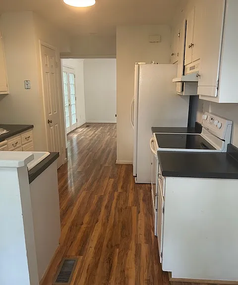 Kitchen view from eat in area