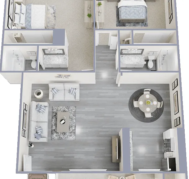 Two Bedroom Standard Floorplan Diagram