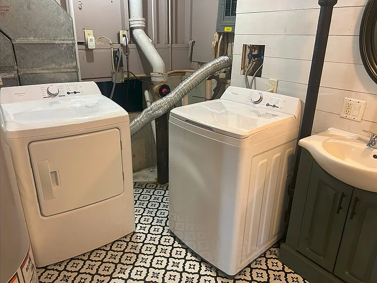 Washer & Dryer in Basement
