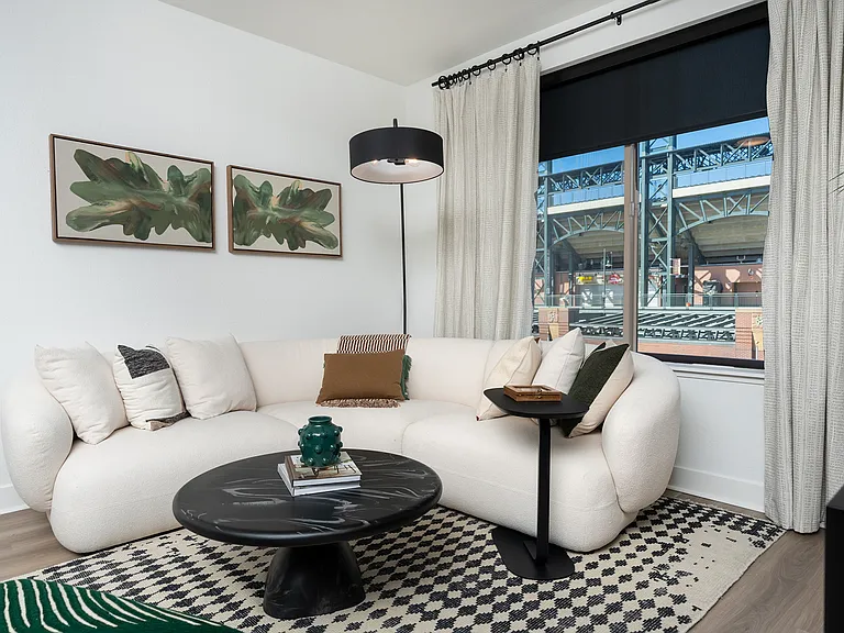 Denver Apartments near Coors Field - The Battery on Blake Street - Living Room