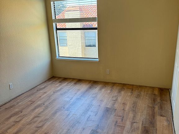 Bedroom with new floors and paint. Your room has its own key.