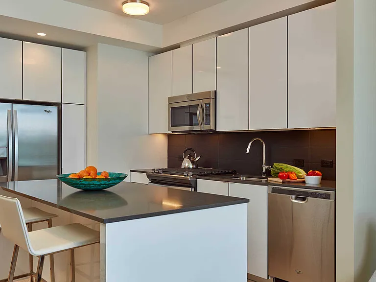Island Kitchen with Stainless Steel Appliances
