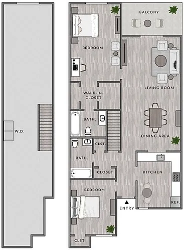 Floor plan B1 - 2X2