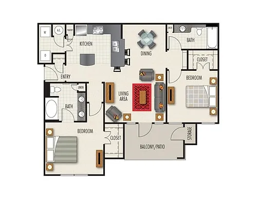 Floor plan B3B
