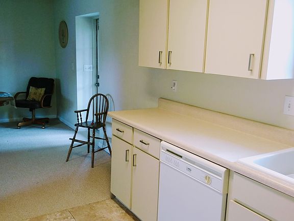 Tiled kitchen floor.