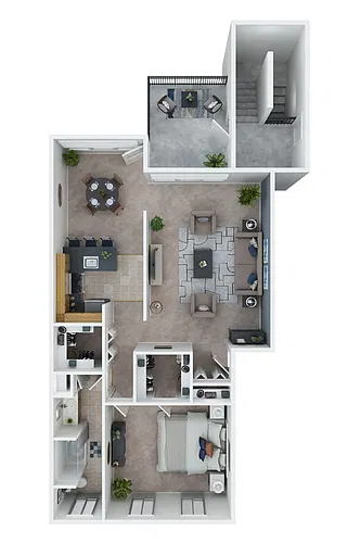 Floor plan Deluxe 1 Bed 1 Bath