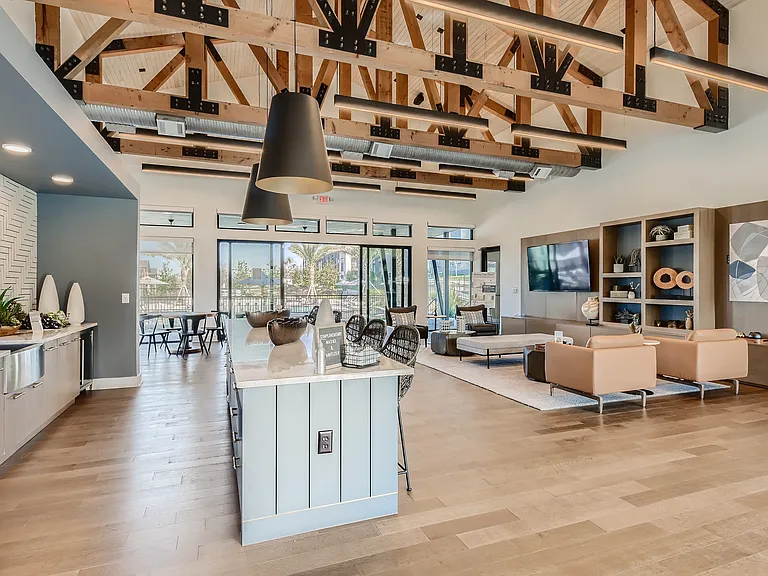 Resident clubhouse with communal kitchen