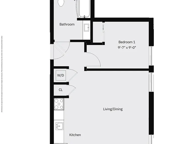 1 Bed 1 Bath - E | 622 SF 1 Bed 1 Bath - E | 622 SF