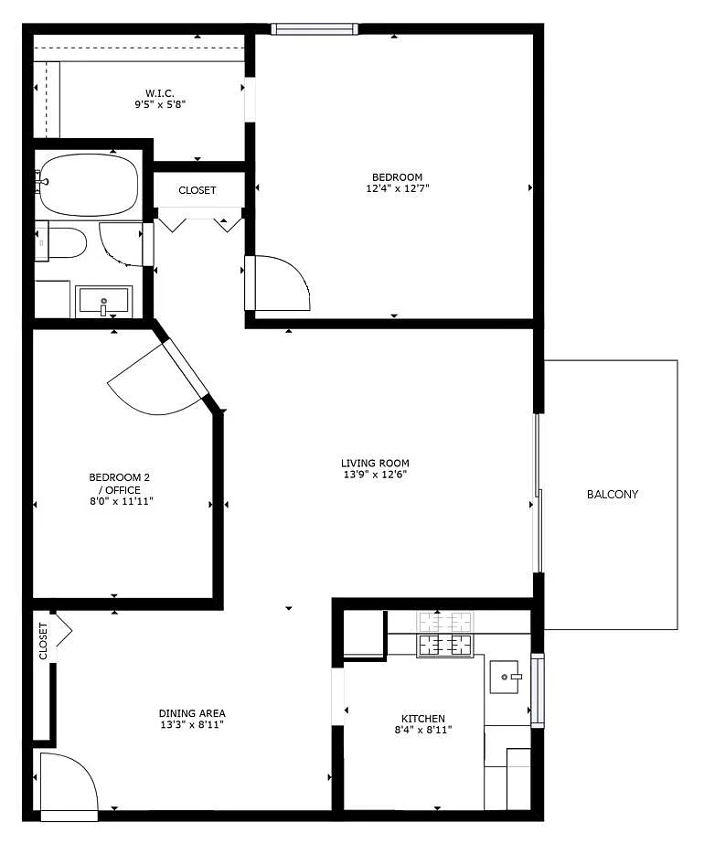 Floor Plan - 337 N Carter St #202