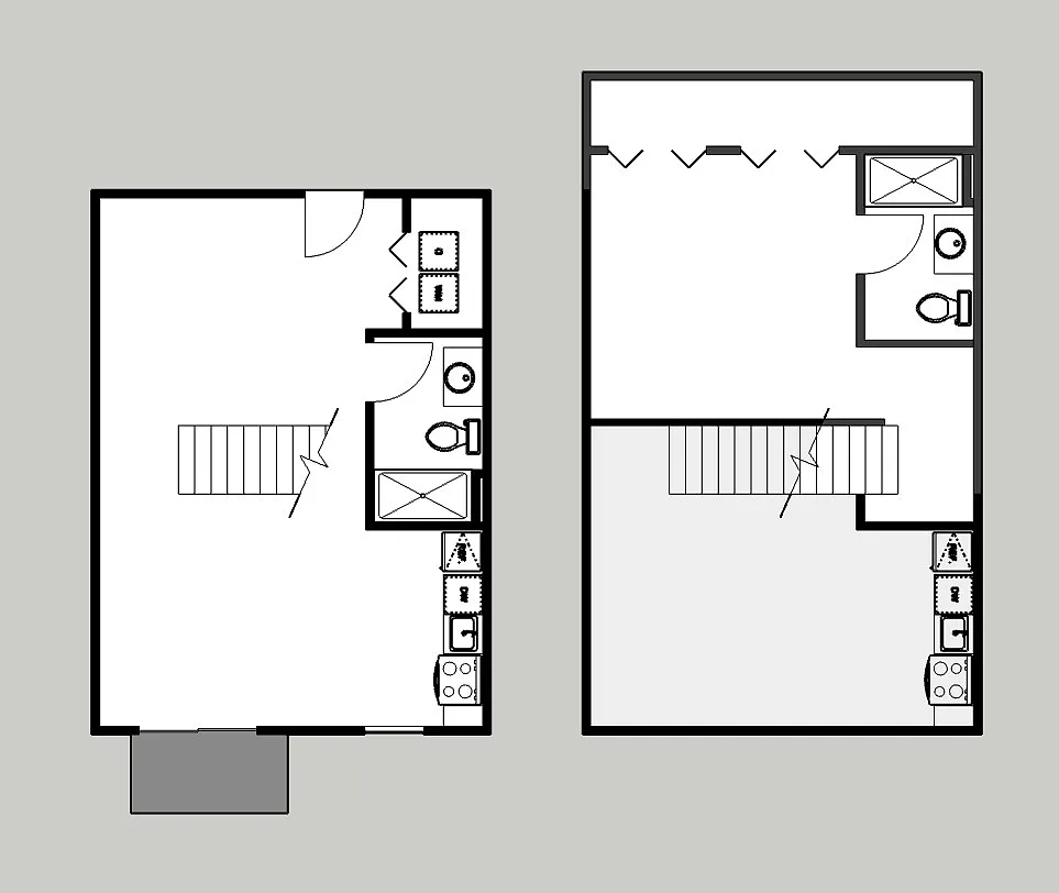 Floor plan Lofted One Bed