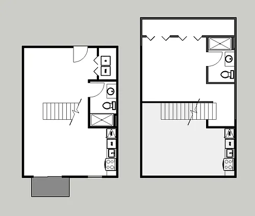 Floor plan Lofted One Bed