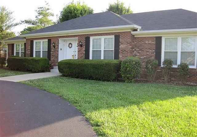 Front circle driveway on a corner lot