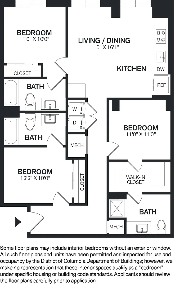Floor plan 3 Bed/3 Bath-C4