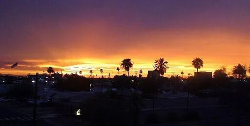 Sunset from patio