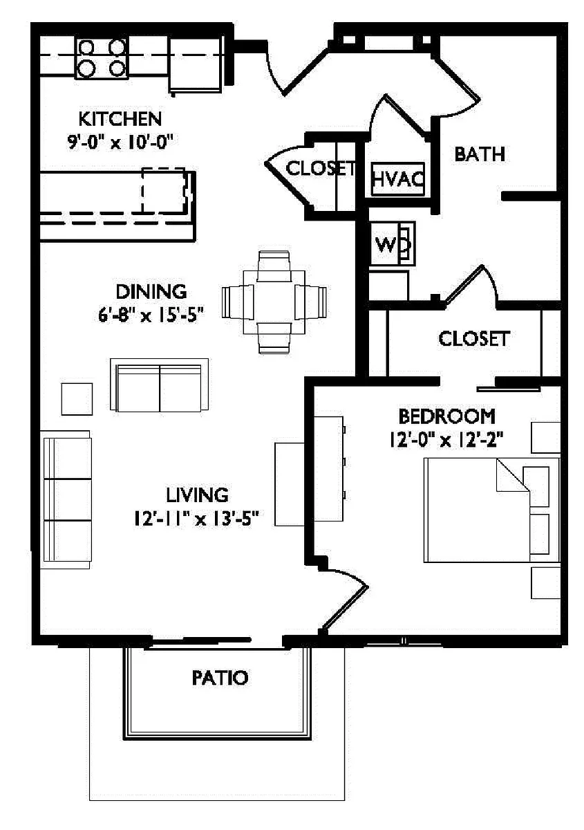 Floor plan 1 Bedroom