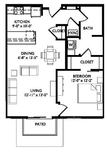 Floor plan 1 Bedroom