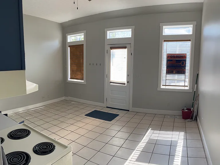 Standing in kitchen facing Franklin St.