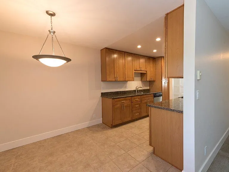 Parkside Apartments kitchen and empty living room