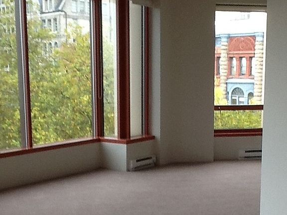 Living room with view of the park.
