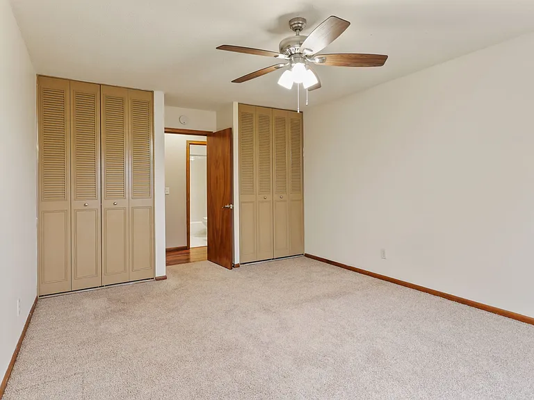 Bedroom with two closets