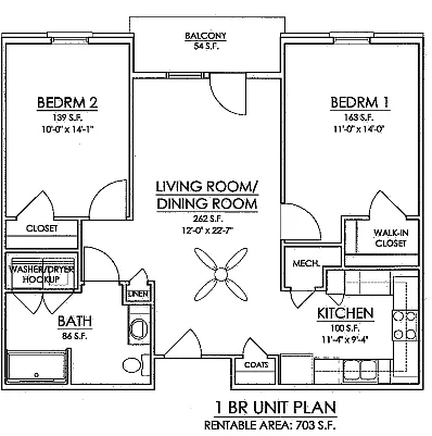 Floor plan 2 Bedroom
