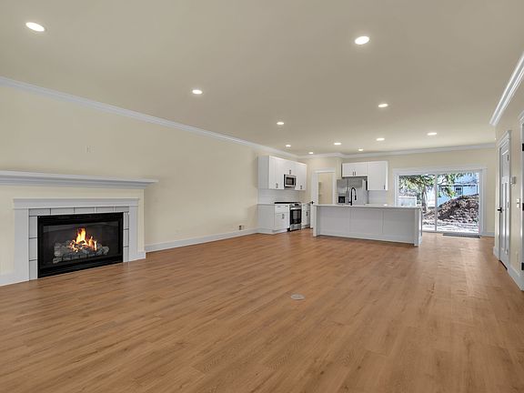 View of living/dining from front entrance