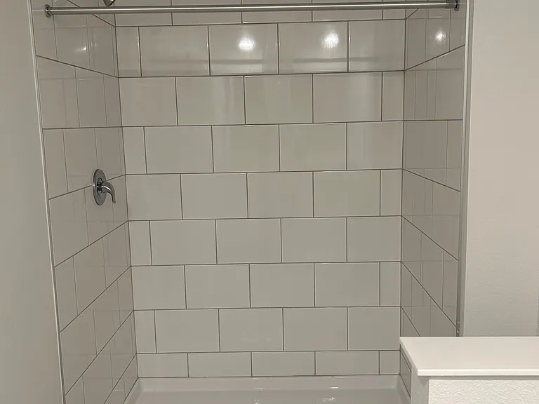 Master Bathroom Shower. Wall to Floor tiles