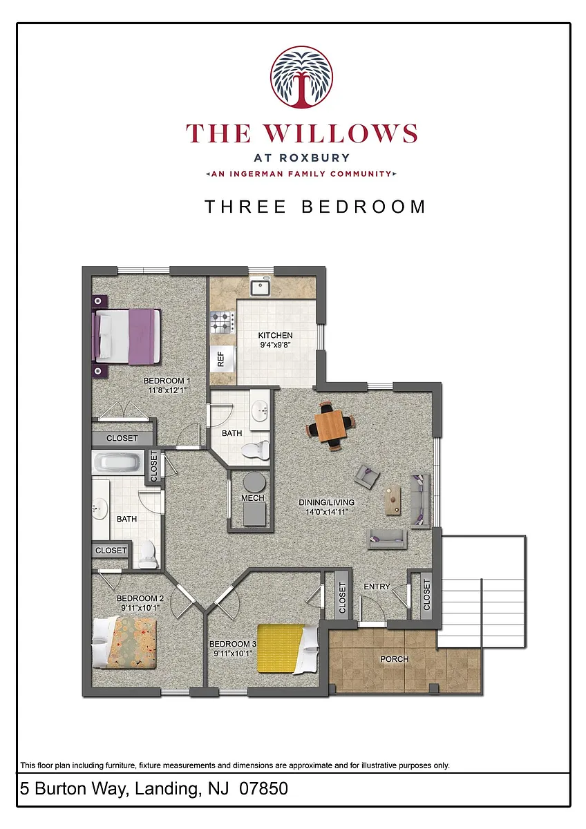 Floor plan Three Bedroom