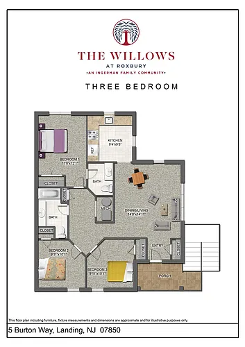 Floor plan Three Bedroom