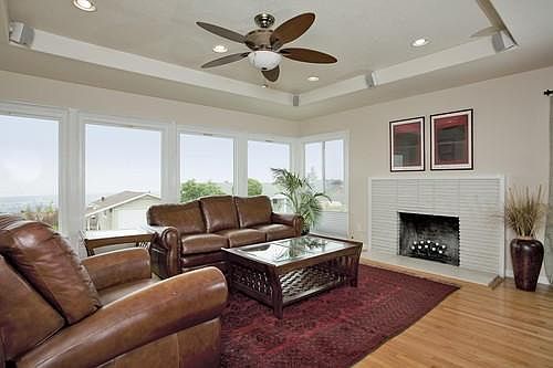 You'll love the day and nighttime view in the living room!