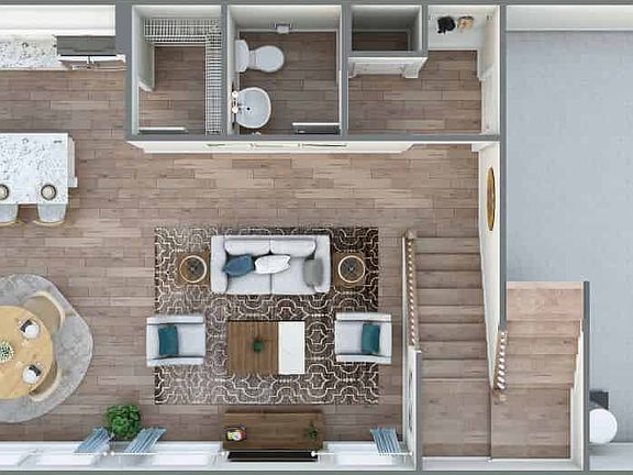 Pennant Square Plan 2 First Floor 3D Floor Plan