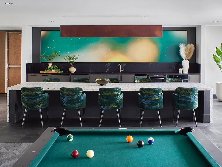 Apartment community Resident Lounge at Griffis LoDo in Denver, CO.
