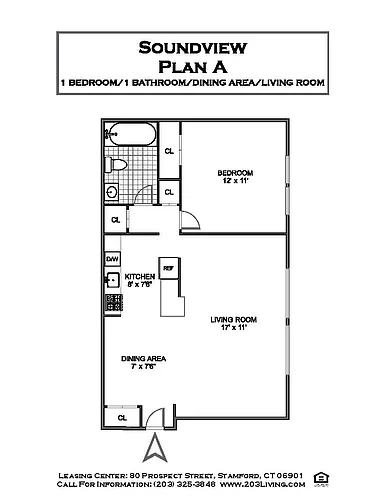 Floor plan 1 BEDROOM