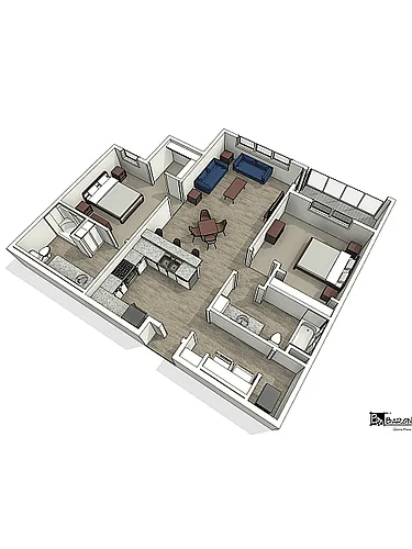 Floor plan 2X2