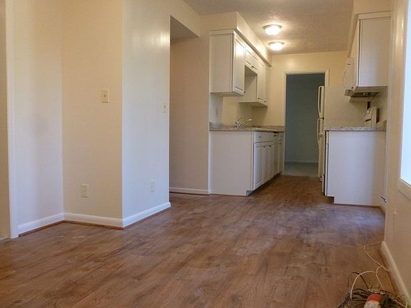 Dining area looking into kitchen