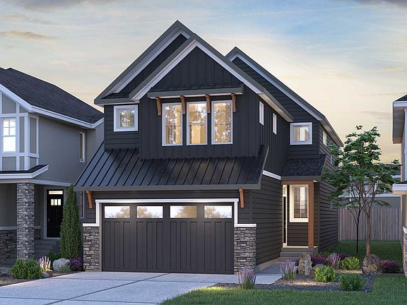 Purcell 24 Farmhouse rendering for Creekstone by Brookfield Residential in Calgary