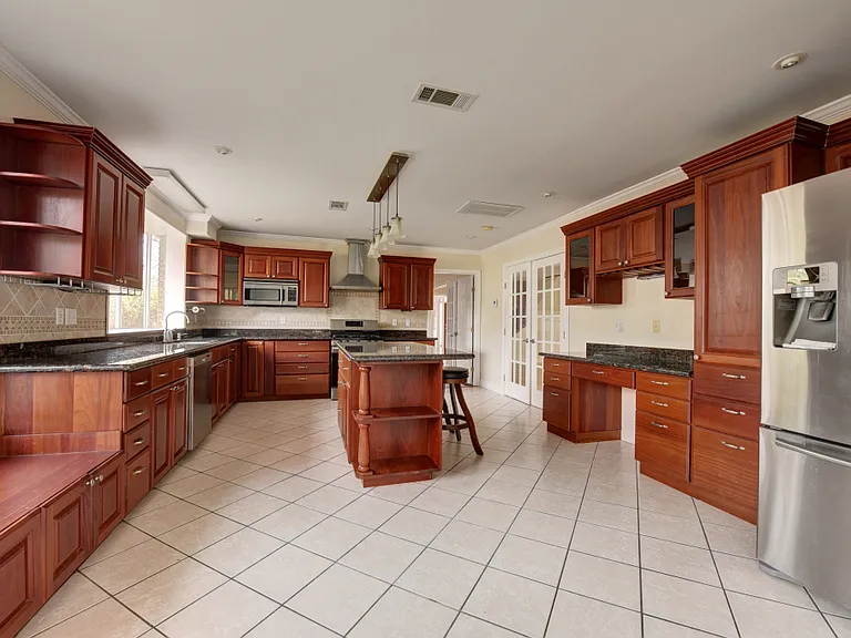 Kitchen with granite countertops