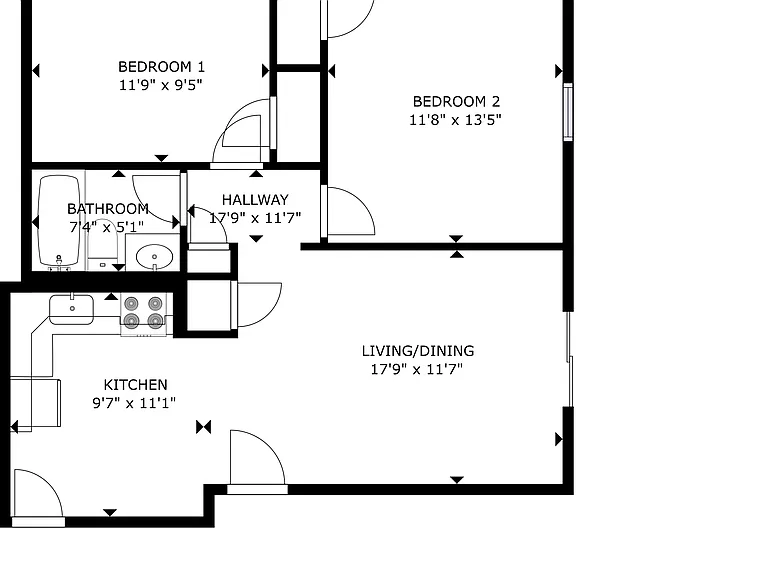 2 Bed 1 Bath 2 Bed 1 Bath