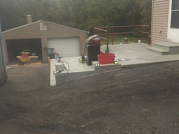 side entrance -garage view