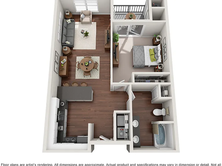 Regal Parc - A1-Phase II - 1 Beds - 1 Baths - 790 Sq. ft.