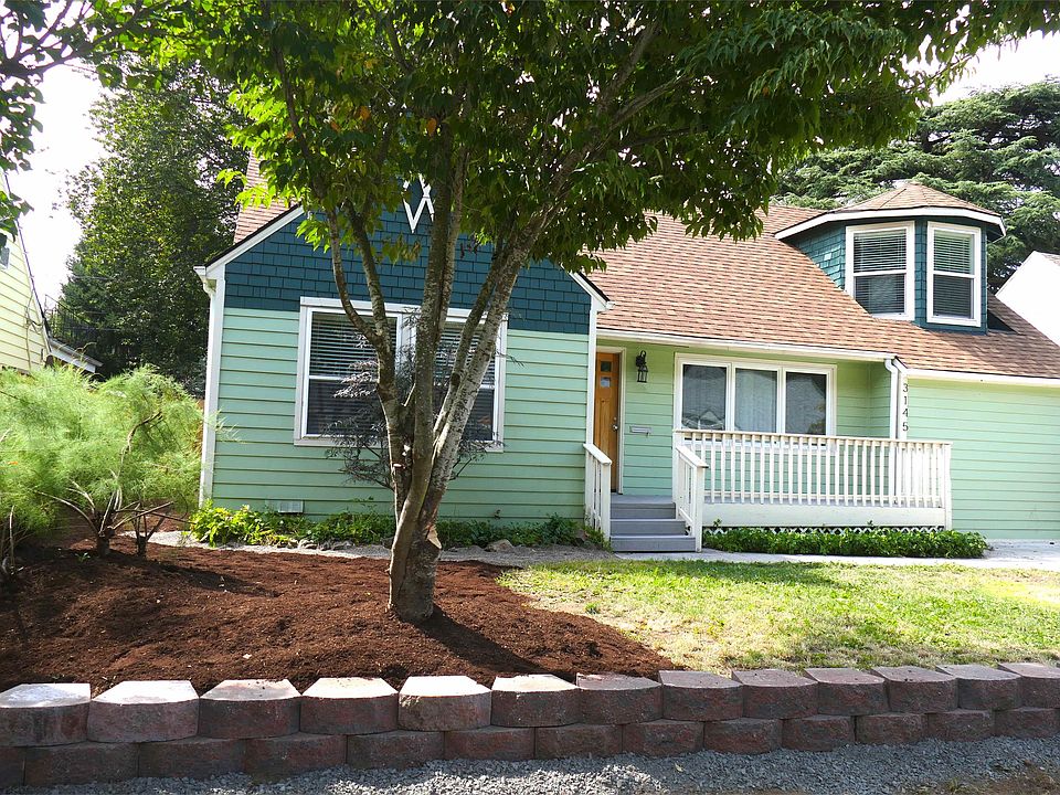 Facing the front of the house.